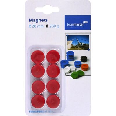 Legamaster 7-181102-8 Board Zubehör - 8 Rote 20mm Magnete Legamaster 7-181102-8 Board Zubehör - 8 Rote 20mm Magnete