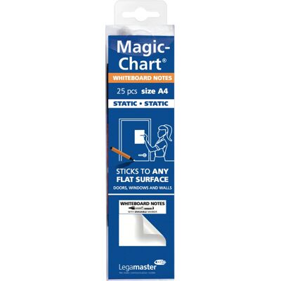 Legamaster A4 Self-Adhesive Note Paper - White, Black - Note Paper Legamaster A4 Self-Adhesive Note Paper - White, Black - Note Paper