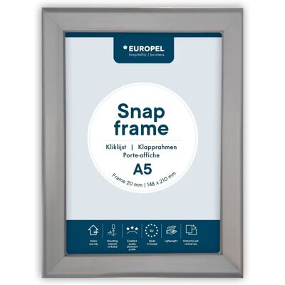 Europel Rám na plakáty, A5, 20 mm, stříbrný anodizovaný - 1 ks Europel Rám na plakáty, A5, 20 mm, stříbrný anodizovaný - 1 ks