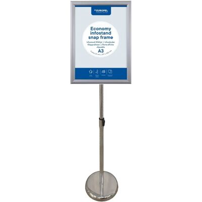 Cadre d'Affichage Europel Economy - A3 Aluminium Argent - Publicité Cadre d'Affichage Europel Economy - A3 Aluminium Argent - Publicité