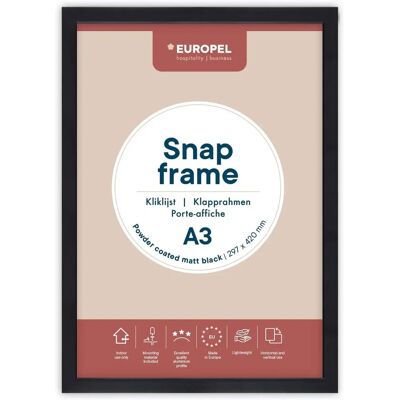 Europel A3 25mm Matte Black Poster Frame - Poster Frame Europel A3 25mm Matte Black Poster Frame - Poster Frame