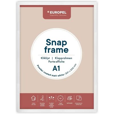 Cadre en aluminium blanc A1 - Cadre photo - Publicité Cadre en aluminium blanc A1 - Cadre photo - Publicité