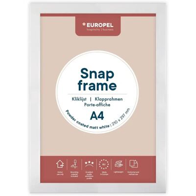 Europel A4 Aluminium Bilderrahmen - Weiß - 1 Stück Europel A4 Aluminium Bilderrahmen - Weiß - 1 Stück