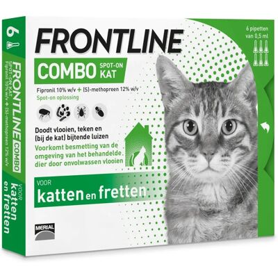 Frontline Chat Poux et Tiques - Pack de 6 Pipettes Frontline Chat Poux et Tiques - Pack de 6 Pipettes