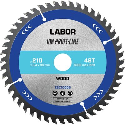 Labor HM Cirkelzaagblad - 210x30x2,2 mm - Geschikt voor hout Labor HM Cirkelzaagblad - 210x30x2,2 mm - Geschikt voor hout