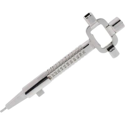 Chiave esagonale Dulimex - 195mm Acciaio Nichelato - Chiave universale con scala di misurazione Chiave esagonale Dulimex - 195mm Acciaio Nichelato - Chiave universale con scala di misurazione
