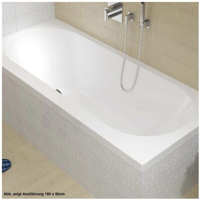 Biała Prostokątna Wanna Riho - 170x80cm - Trwały Akryl Biała Prostokątna Wanna Riho - 170x80cm - Trwały Akryl