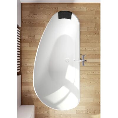 Riho Freistehende Badewanne Granada Links - SolidSurface - 170x80x60cm - Weiß Matt - Badewanne Riho Freistehende Badewanne Granada Links - SolidSurface - 170x80x60cm - Weiß Matt - Badewanne