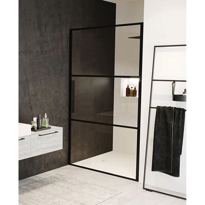 Zwarte Mat Schuifdeur voor Douche - 1000x2000 mm - Frame, Model G004003121 Zwarte Mat Schuifdeur voor Douche - 1000x2000 mm - Frame, Model G004003121