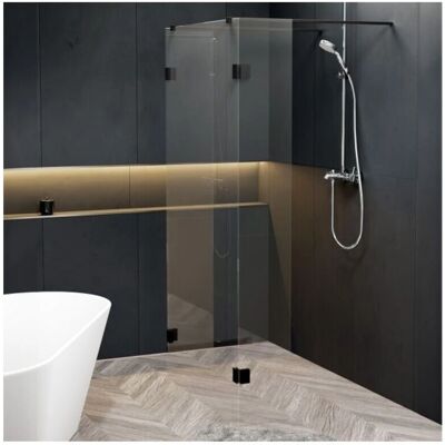 Riho X202 Cabine de Douche Walk-In Noire - Cabine de Douche - Publicité Riho X202 Cabine de Douche Walk-In Noire - Cabine de Douche - Publicité