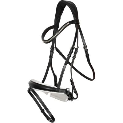 Bridon Imperial Riding IRHFria Noir-Blanc Poney - Snaffle - Publicité Bridon Imperial Riding IRHFria Noir-Blanc Poney - Snaffle - Publicité
