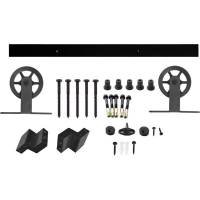 Intersteel Schiebetürsystem - 100kg, 2000mm, Schwarz - Türart Intersteel Schiebetürsystem - 100kg, 2000mm, Schwarz - Türart