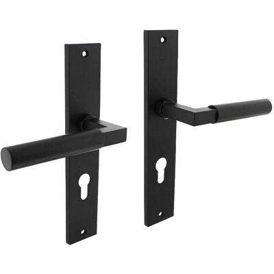 Intersteel Schwarze Bau-Stil Türgriff auf langem Schild 245 x 45 mm PZ 72 mm Intersteel Schwarze Bau-Stil Türgriff auf langem Schild 245 x 45 mm PZ 72 mm
