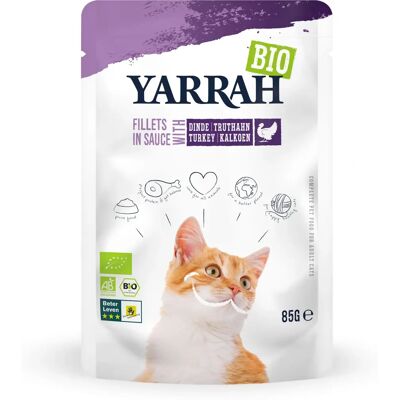 Yarrah Filets en Sauce Bio - Pack Multiple - Avec Dinde - Nourriture pour Chat - Publicité Yarrah Filets en Sauce Bio - Pack Multiple - Avec Dinde - Nourriture pour Chat - Publicité