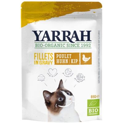 Filets biologiques Yarrah en sauce - Poulet - Nourriture pour chats - Publicité Filets biologiques Yarrah en sauce - Poulet - Nourriture pour chats - Publicité