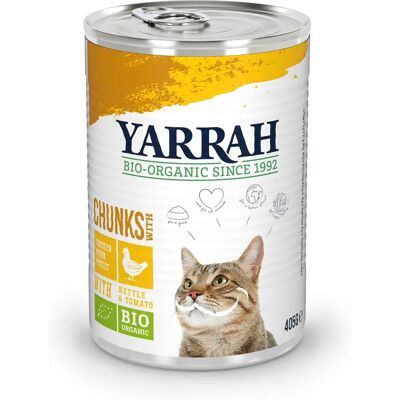 Comida para gatos Yarrah Orgánico Pollo Ortiga Tomate - Humeda y Trozos Comida para gatos Yarrah Orgánico Pollo Ortiga Tomate - Humeda y Trozos
