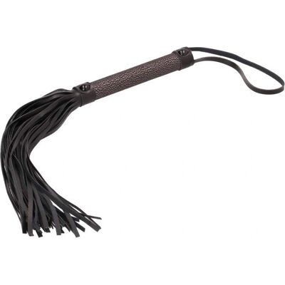 Ouch! Flogger Élégant Gris Titanes - Fouet en Cuir BDSM Ouch! Flogger Élégant Gris Titanes - Fouet en Cuir BDSM