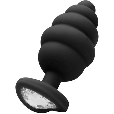 Ouch! Plug Anal Hypoallergénique Silicone Cœur en Cristal - 8cm Ouch! Plug Anal Hypoallergénique Silicone Cœur en Cristal - 8cm