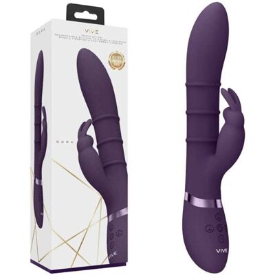 Vive Sora Vibrador Roxo com Anéis Estimulantes - Mais de 10 Modos Vive Sora Vibrador Roxo com Anéis Estimulantes - Mais de 10 Modos