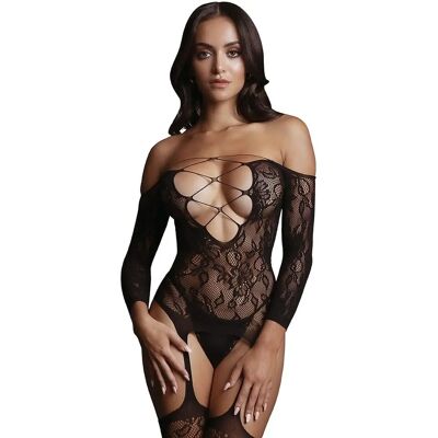 Le Désir Criss Cross Neck Bodystocking - Bodystocking Le Désir Criss Cross Neck Bodystocking - Bodystocking
