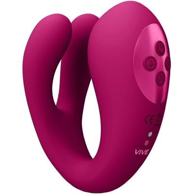 Vive Yoko Vibromasseur Triple Action avec Prongs Doubles et Onde de Pulsation Clitoridienne Vive Yoko Vibromasseur Triple Action avec Prongs Doubles et Onde de Pulsation Clitoridienne
