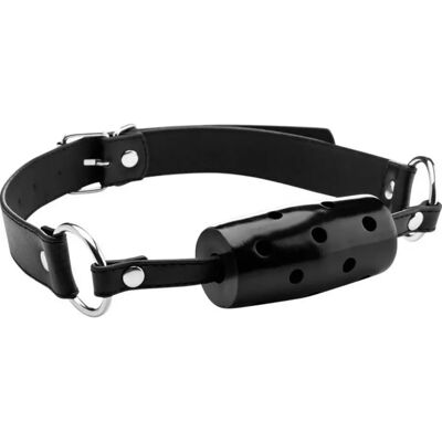 Ouch! Bâillon Cylindrique - Cuir, Métal, Caoutchouc - Accessoire BDSM Ouch! Bâillon Cylindrique - Cuir, Métal, Caoutchouc - Accessoire BDSM