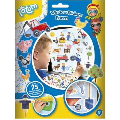 Totum Fensteraufkleber - Wiederverwendbare Kinder Bauernhof Sticker Totum Fensteraufkleber - Wiederverwendbare Kinder Bauernhof Sticker
