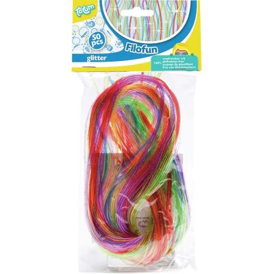 Totum Filofun 50 fils à paillettes - Kit de bricolage pour enfants - Publicité Totum Filofun 50 fils à paillettes - Kit de bricolage pour enfants - Publicité