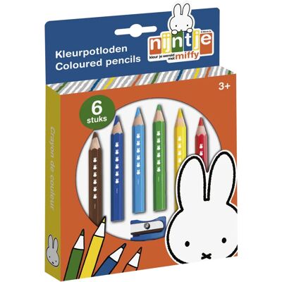 Bambolino Toys Miffy 6 Farbige Buntstifte - Holzstifte Bambolino Toys Miffy 6 Farbige Buntstifte - Holzstifte