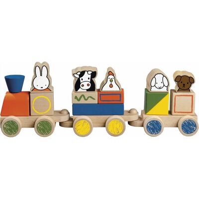 Bambolino Toys Nijntje Houten Blokkentrein - Multicolor Educatief Speelgoed Bambolino Toys Nijntje Houten Blokkentrein - Multicolor Educatief Speelgoed