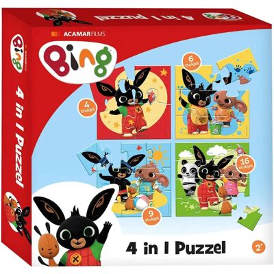 Bambolino Toys Bing 4-in-1 Puzzle - Puzzel Bambolino Toys Bing 4-in-1 Puzzle - Puzzel