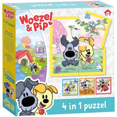 Bambolino Toys - Woezel & Pip 4-1 Puzzle - Bunt - Puzzle Bambolino Toys - Woezel & Pip 4-1 Puzzle - Bunt - Puzzle