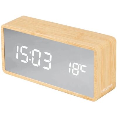 Karlsson Wecker - Modernes Design mit LED-Spiegelbildschirm Karlsson Wecker - Modernes Design mit LED-Spiegelbildschirm