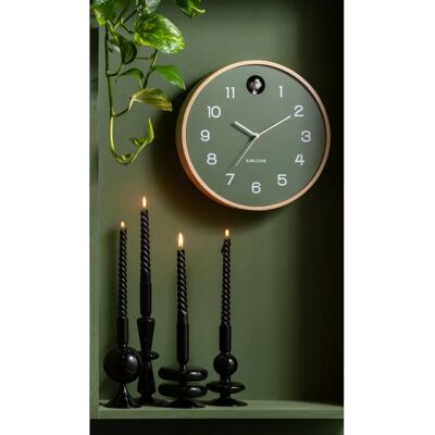 Karlsson Natur Kuckucksuhr - Grün Wanduhr - Rund, Holzrahmen Karlsson Natur Kuckucksuhr - Grün Wanduhr - Rund, Holzrahmen