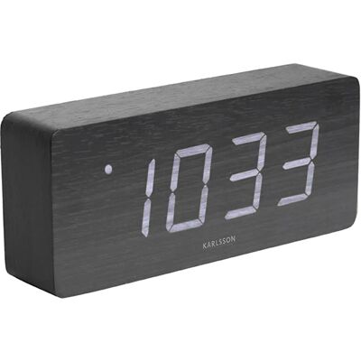 Karlsson Trä-LED väckarklocka - KA5654BK Karlsson Trä-LED väckarklocka - KA5654BK