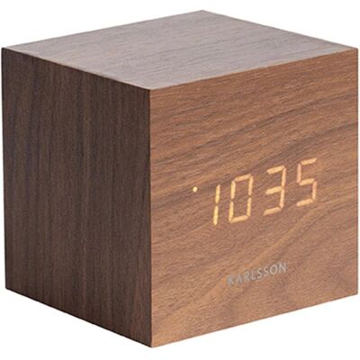 Karlsson Mini Cube Holzfurnier LED Wecker - Alarm, Temperatur, Datum Karlsson Mini Cube Holzfurnier LED Wecker - Alarm, Temperatur, Datum