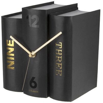 Karlsson Book Quartz Clock - Black Rectangle Karlsson Book Quartz Clock - Black Rectangle