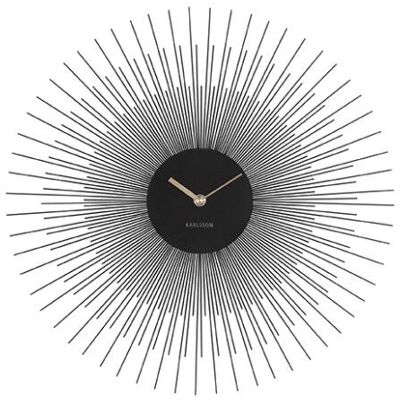 Karlsson Peony Wanduhr Schwarz 45 cm - Unisex - Quarzuhr Karlsson Peony Wanduhr Schwarz 45 cm - Unisex - Quarzuhr