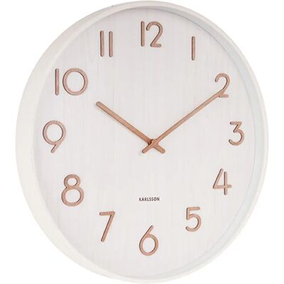 Karlsson Weiße Wanduhr - 60cm Modernes Holzdekor Karlsson Weiße Wanduhr - 60cm Modernes Holzdekor