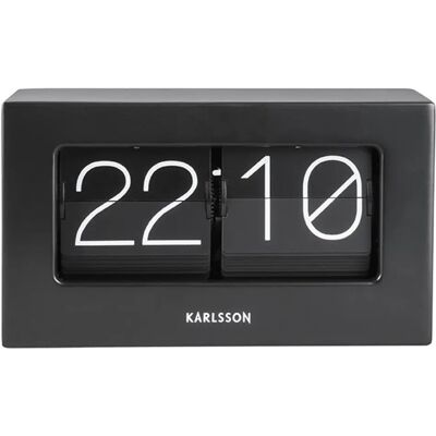 Karlsson Modell KA5620BK Schwarzer Matte Flip Tischuhr - Tischuhr Karlsson Modell KA5620BK Schwarzer Matte Flip Tischuhr - Tischuhr