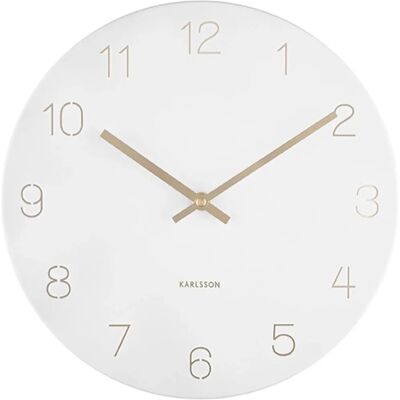 Bílý Nástěnné Hodiny Karlsson Charm - Nástěnné Hodiny Bílý Nástěnné Hodiny Karlsson Charm - Nástěnné Hodiny