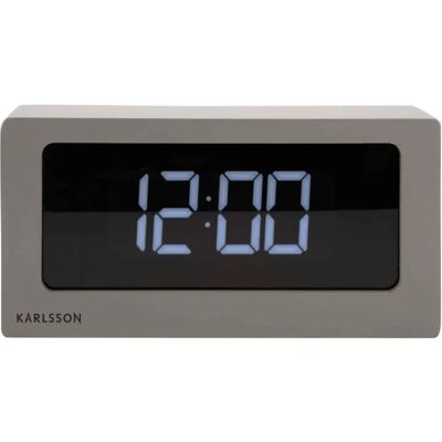 Karlsson Boxed LED Alarm Clock - Varmt Grå Karlsson Boxed LED Alarm Clock - Varmt Grå