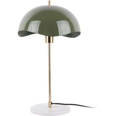 Leitmotiv Waved Dome - Metall- & Marmor-Tischlampe - Grün Leitmotiv Waved Dome - Metall- & Marmor-Tischlampe - Grün