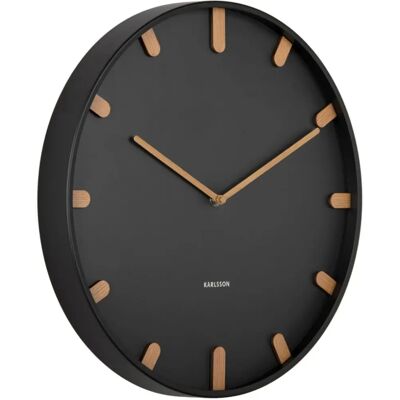 Karlsson Grace Wanduhr - Ø 40 cm - Metall/Holz - Schwarz Karlsson Grace Wanduhr - Ø 40 cm - Metall/Holz - Schwarz