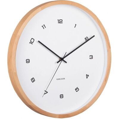 Bílý nástěnný časovač Modesta od Karlsson - Dřevěný design - 41,6cm - Tichý chod Bílý nástěnný časovač Modesta od Karlsson - Dřevěný design - 41,6cm - Tichý chod