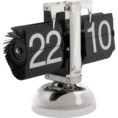 Karlsson Small Flip Desk Clock - Retro Metal Design Karlsson Small Flip Desk Clock - Retro Metal Design