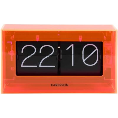 Karlsson Orange Rechteckige Neon Wand-/Tischuhr Karlsson Orange Rechteckige Neon Wand-/Tischuhr