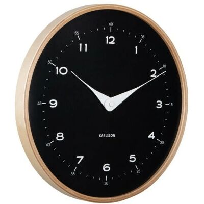 Karlsson Osado Dome Schwarze Holz Wanduhr - Uhr Karlsson Osado Dome Schwarze Holz Wanduhr - Uhr