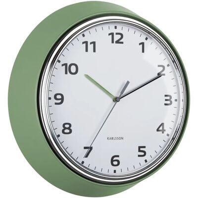 Karlsson Retro modernes Wanduhr - Durchmesser 34cm - Grün Karlsson Retro modernes Wanduhr - Durchmesser 34cm - Grün