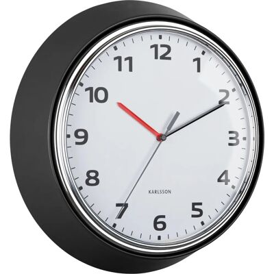 Karlsson Retro Vintage Nástěnné Hodiny - Průměr 34cm - Černé - Moderní Styl Karlsson Retro Vintage Nástěnné Hodiny - Průměr 34cm - Černé - Moderní Styl